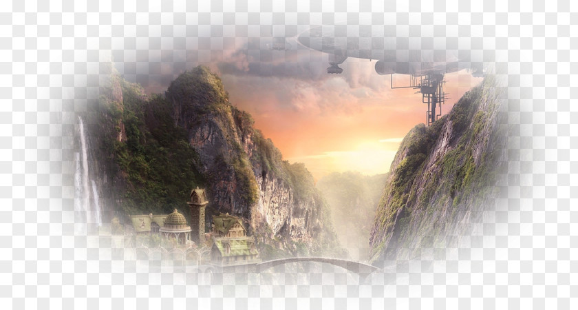 The Hobbit Lord Of Rings Landscape Painting Saruman Art PNG
