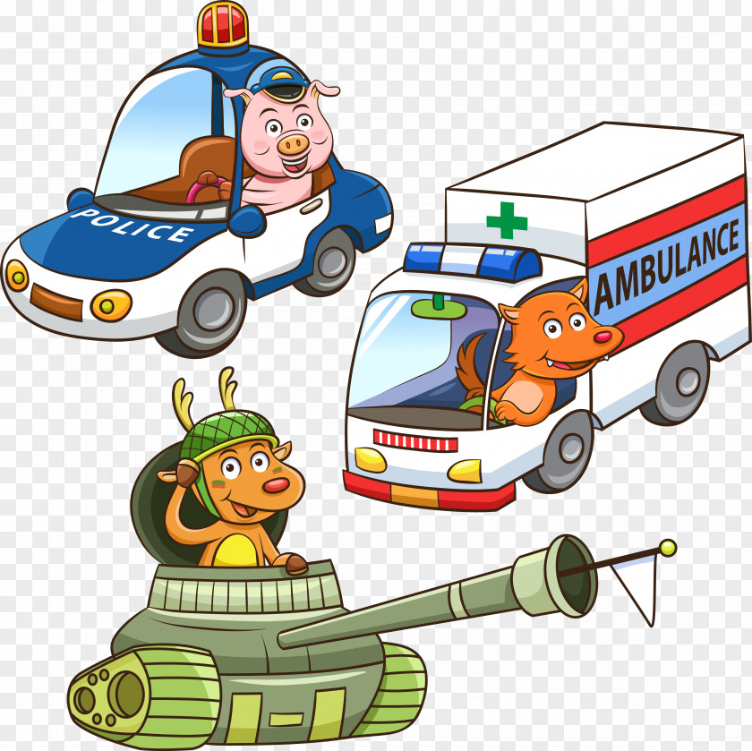 Ambulance Cartoon Royalty-free Police PNG