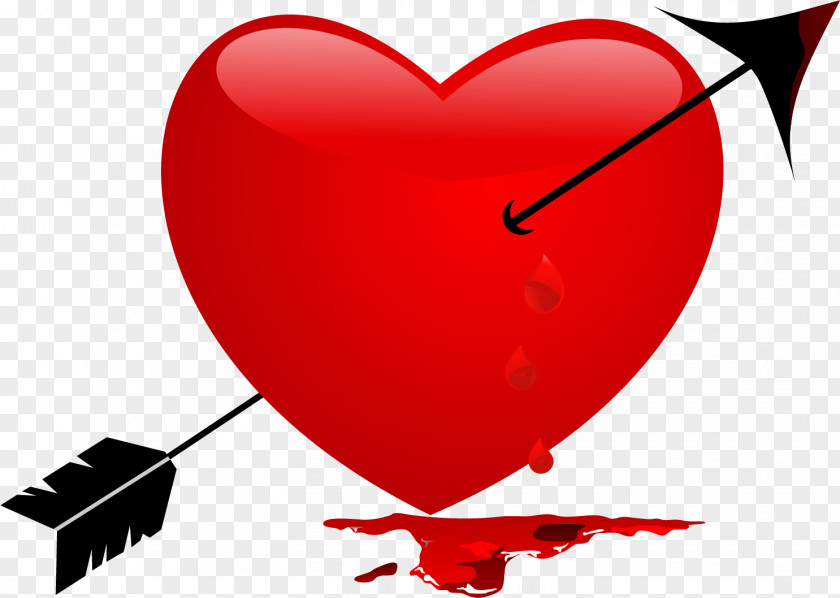 Vector Painted Stone Mandrel Heart Arrow Clip Art PNG