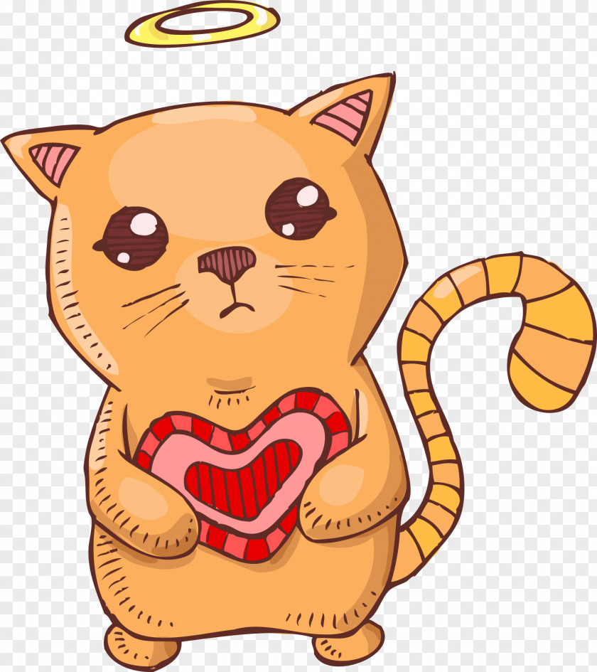 Love Angel Cartoon Cat Cats Illustration PNG