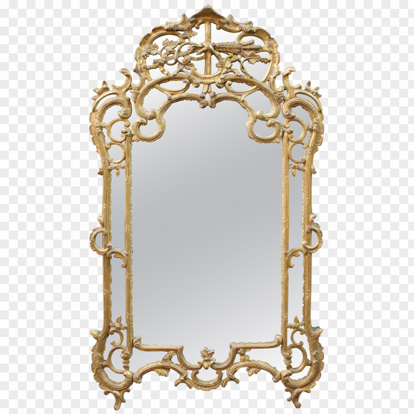 Mirror 01504 Picture Frames Brass Rectangle PNG