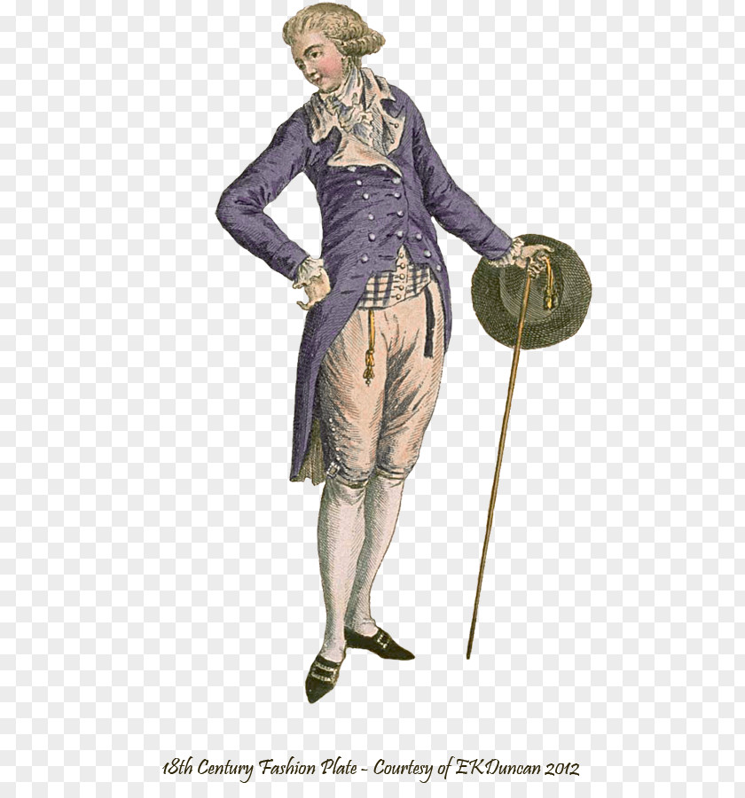 Period Costume 18th Century French Fashion 1750s PNG