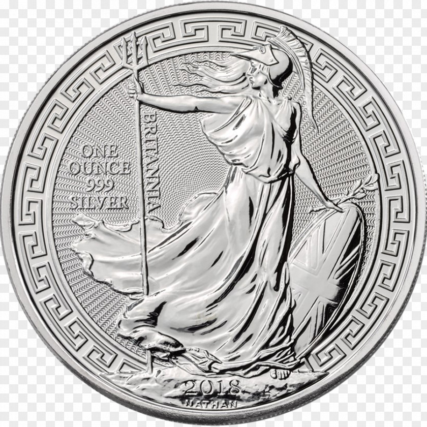 Silver Coin Royal Mint Britannia Bullion PNG