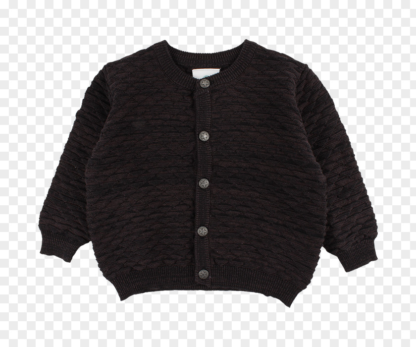 Cardigan Sleeve Wool Black M PNG