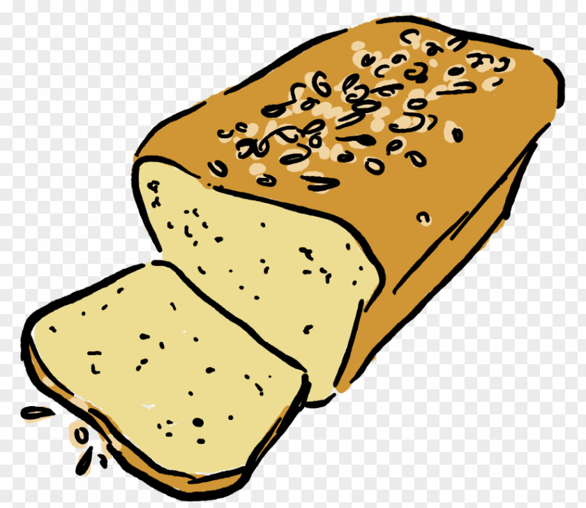 Honey Bread Food Commodity Line Clip Art PNG