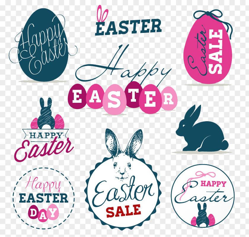 Fresh Easter Tag Vector Material Illustration PNG