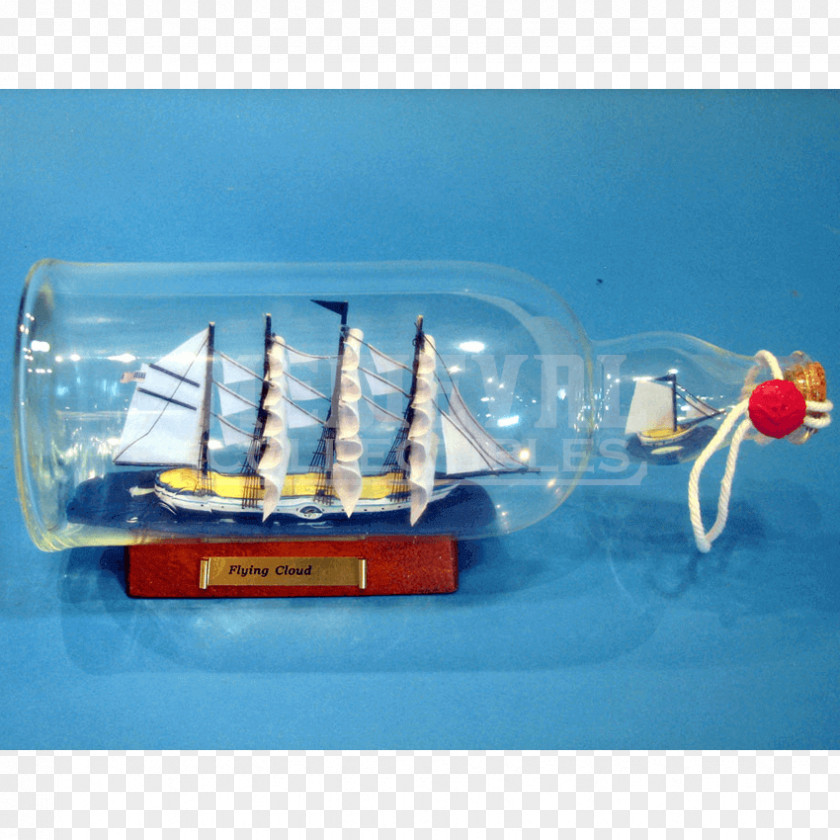Ship Model Caravel Impossible Bottle Glass PNG