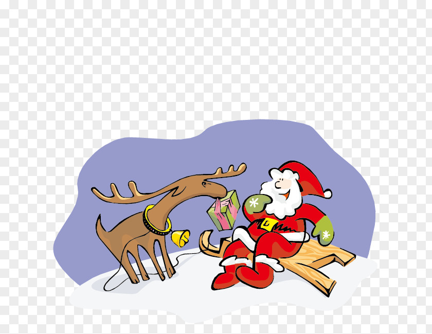 Santa's Reindeer Vector Santa Clauss Ded Moroz Christmas PNG