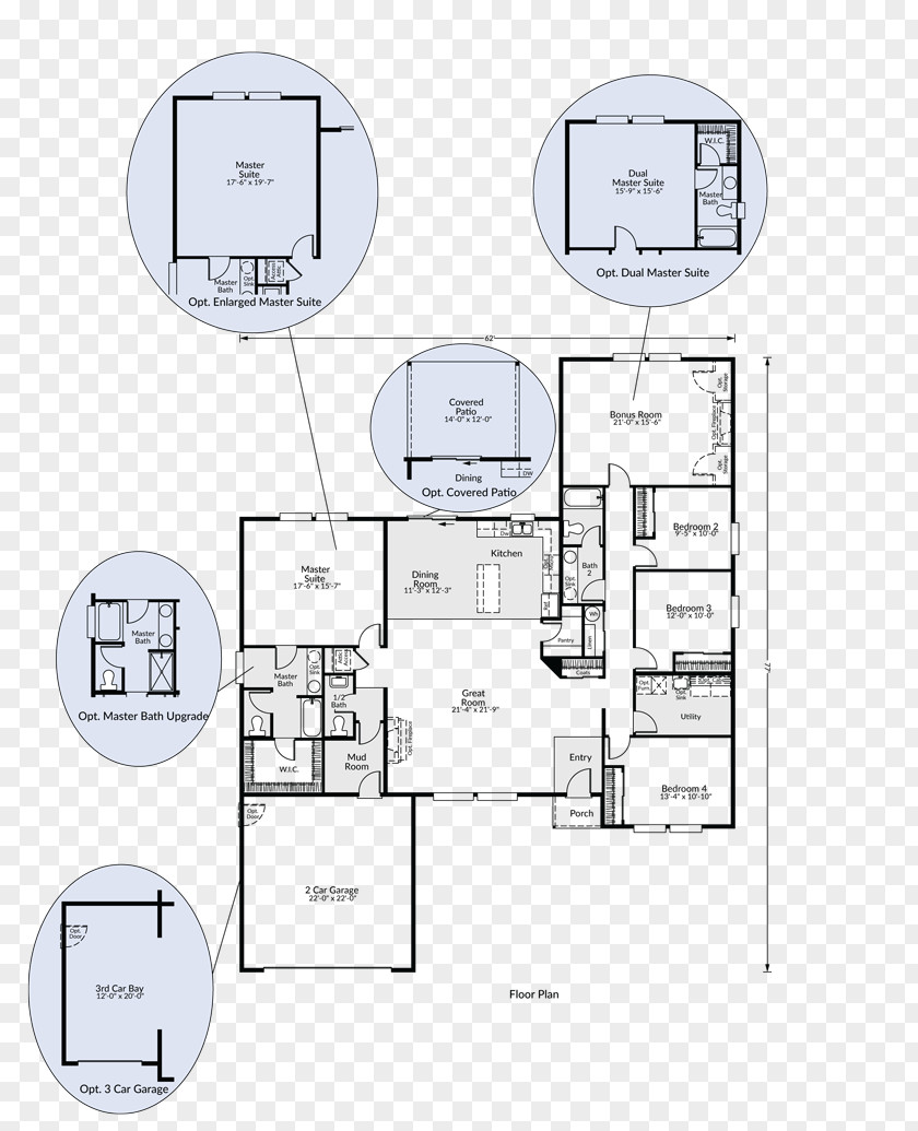 Street Floor Plan Custom Home PNG
