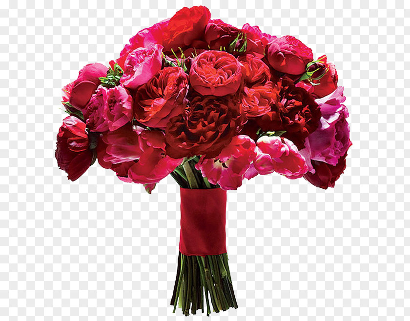 Bride Holding A Bouquet Of Red Flowers Flower Wedding Dress PNG