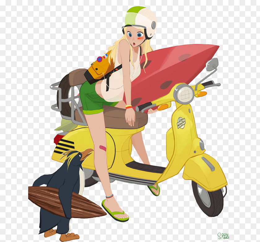 Motorcycle Character Drawing Model Sheet Art Illustration PNG