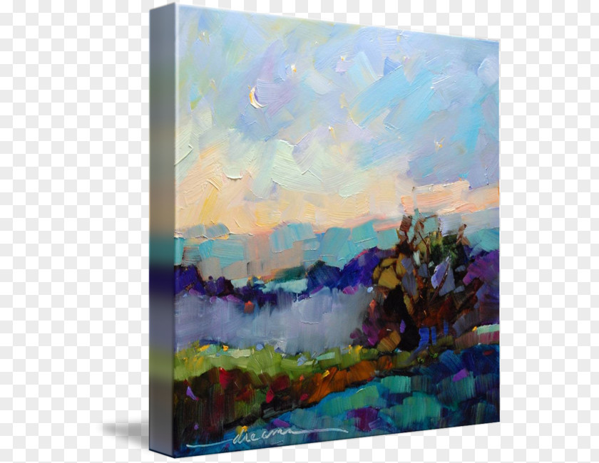 Painting Watercolor Modern Art Landscape Oil PNG