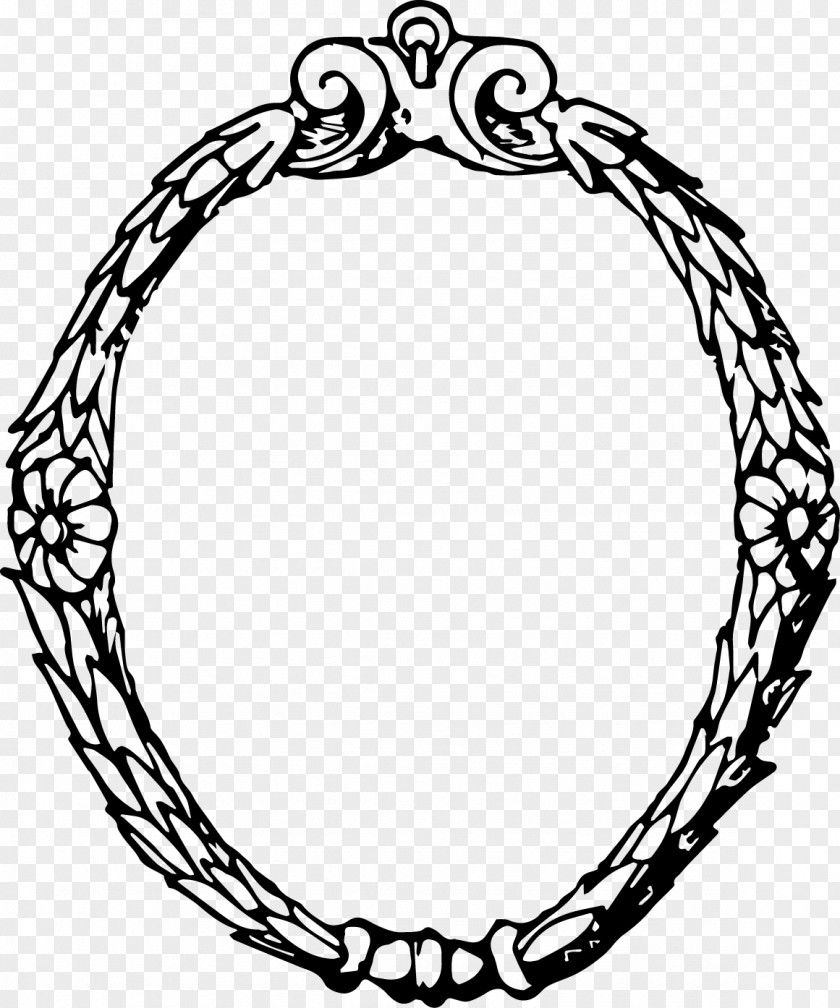 Round Vintage Vector Picture Frame Laurel Wreath Clip Art PNG