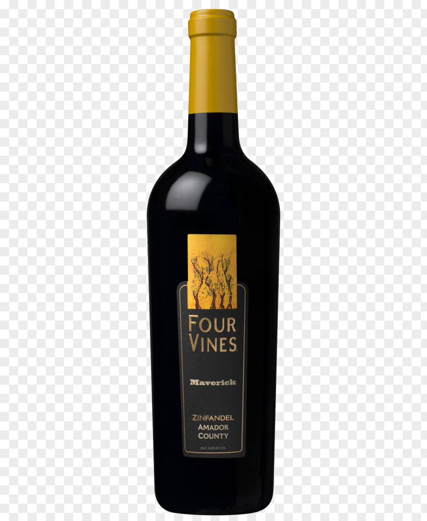 Vine Bottle Liqueur Paso Robles Four Vines Winery Zinfandel PNG