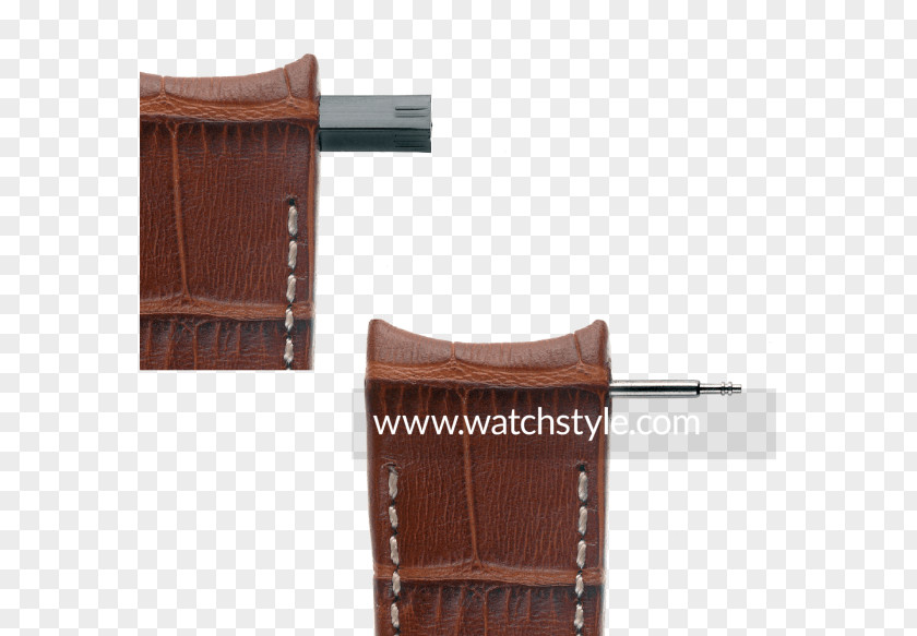Watch Leather Strap Gold PNG