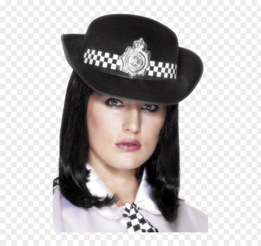 Woman Police Officer Costume Party Bachelorette Hat PNG