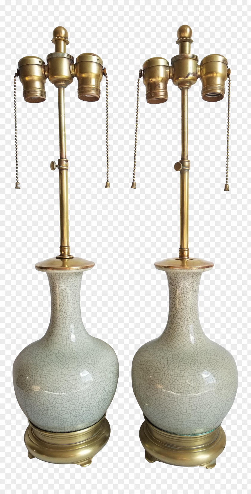 Celadon Chairish Hollywood Regency Light Brass PNG