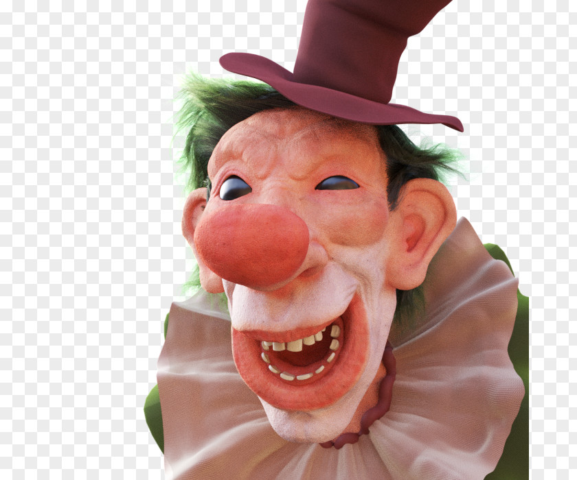 Circus Joker Digital Sculpting Clown Blender Nose Rendering PNG
