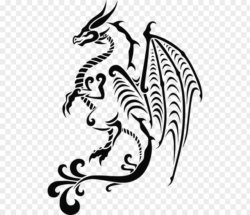 Dragon Coloring Book Tattoo Chinese PNG