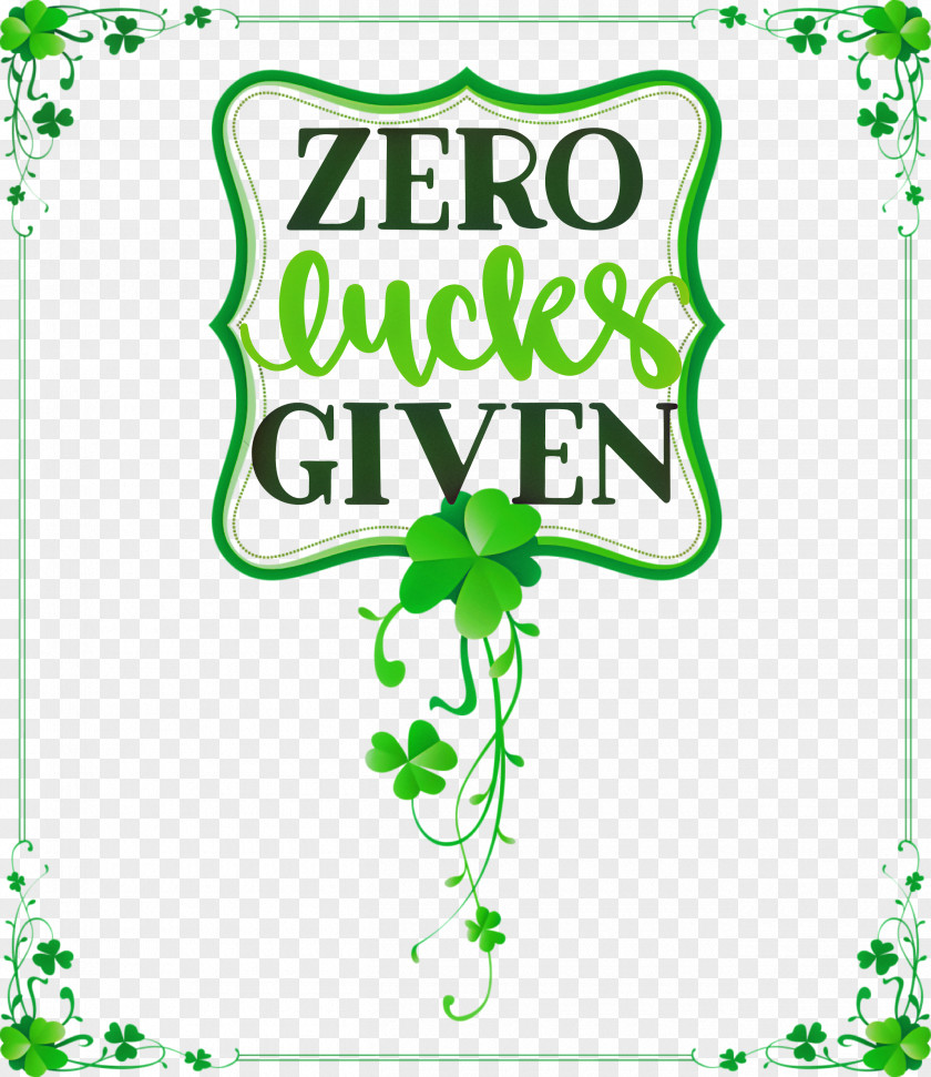 Zero Lucks Given Lucky Saint Patrick PNG