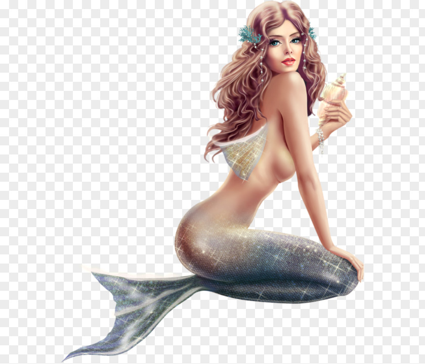 High-end Hand-painted Mermaid Painting The Little Ariel PNG