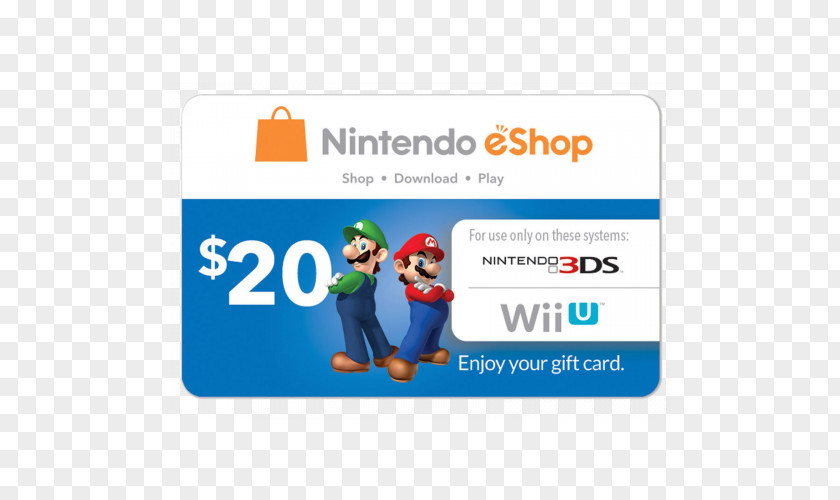 Nintendo Wii U EShop 3DS Credit Card PNG