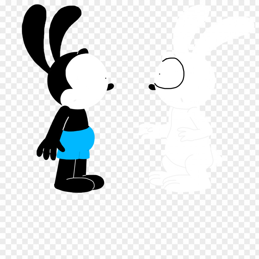 Oswald The Lucky Rabbit Cartoon Drawing Silhouette Clip Art PNG