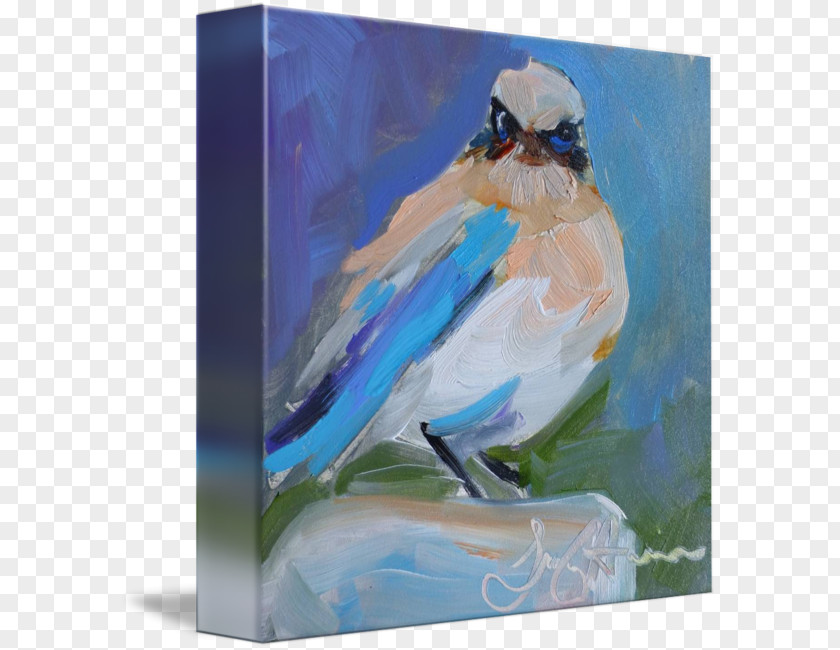Painting Watercolor Blue Jay Modern Art PNG