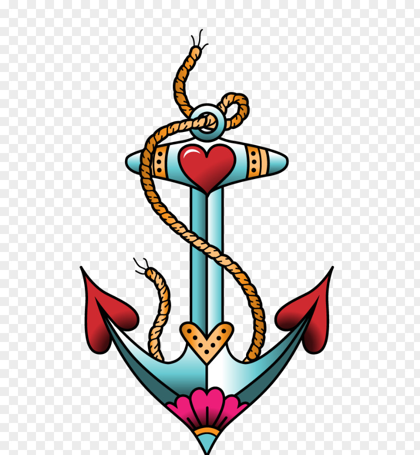 Anchor Old School (tattoo) Vector Graphics Image PNG