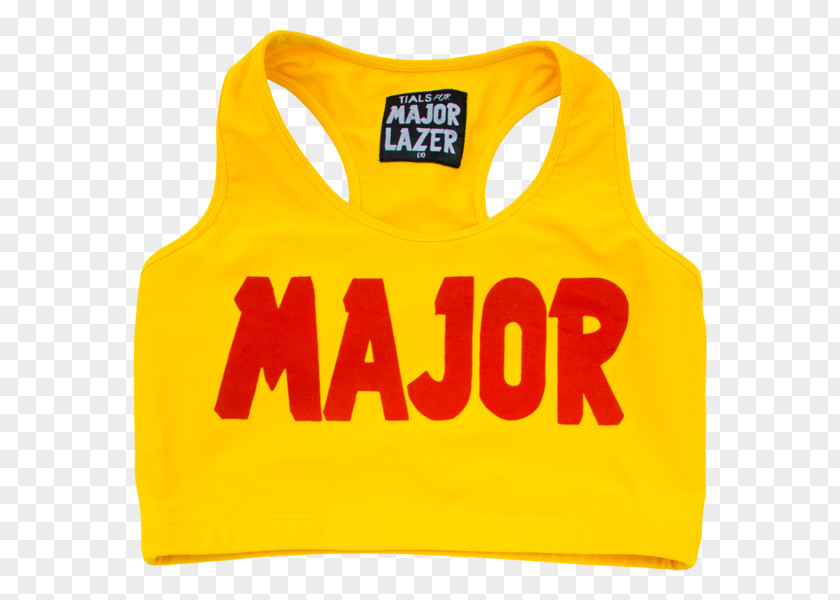 T-shirt Sleeveless Shirt Major Lazer Yellow PNG