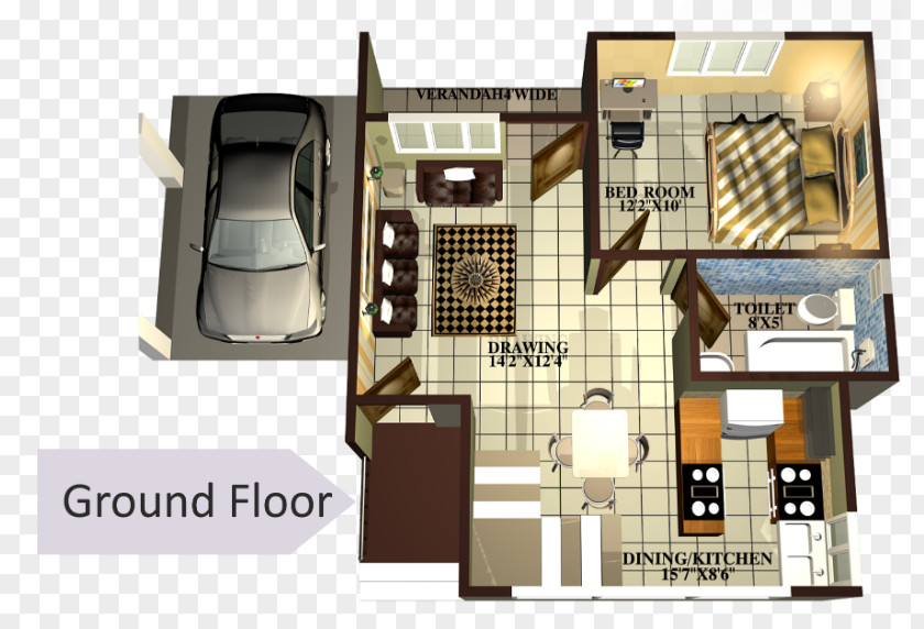Ground Floor Plan House Agrani Infra PNG