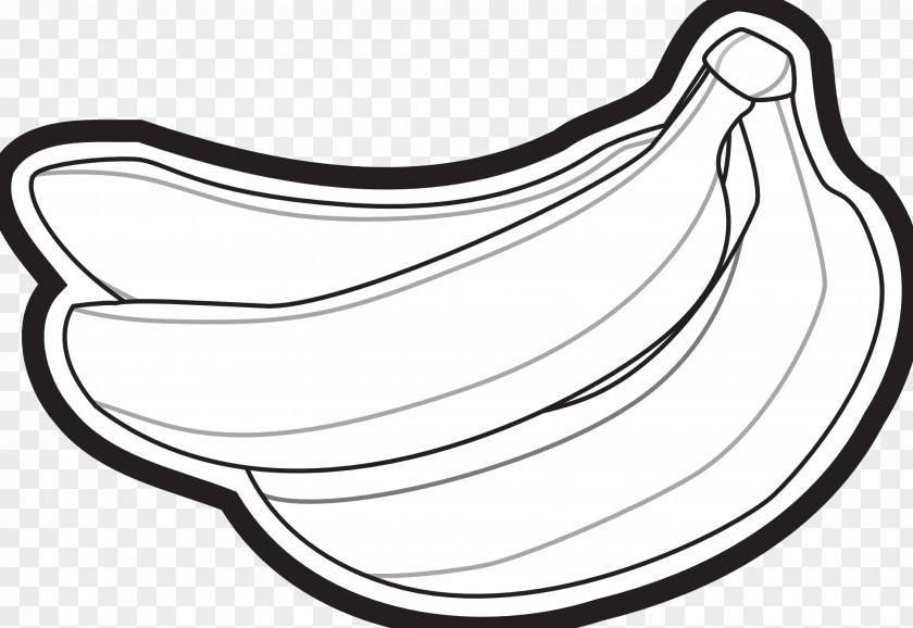 Banana Split Black And White Clip Art PNG