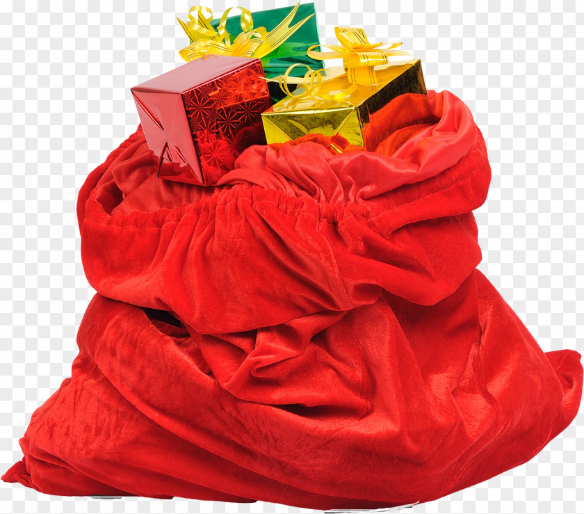 Christmas Bags Material Free Download Santa Claus Bag Clip Art PNG