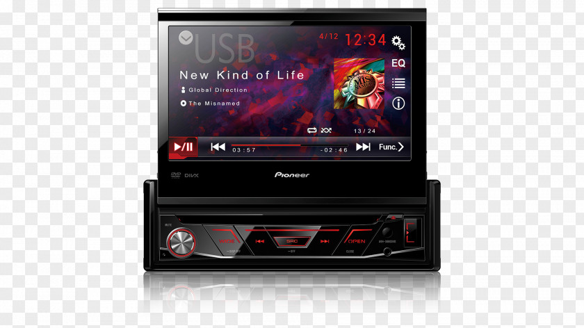 Dvd Players Vehicle Audio Pioneer Corporation DVD Player Touchscreen PNG