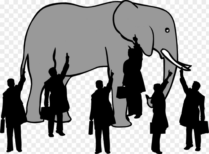 Elephants Blind Men And An Elephant System In The Room Thought PNG