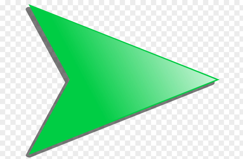 Picture Of A Arrow Pointing To The Right Triangle Area Green PNG