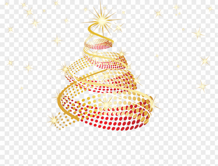 Winding Lines Christmas Tree PNG