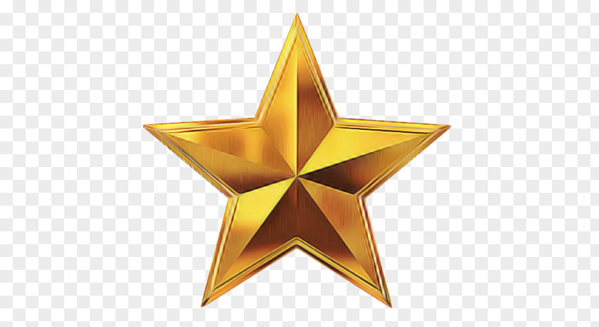 Yellow Star Metal PNG