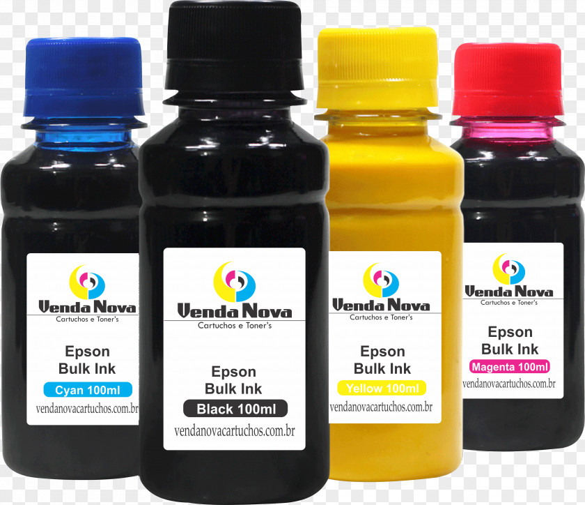 Cyan Magenta Yellow Continuous Ink System Epson L395 CMYK Color Model Printer PNG