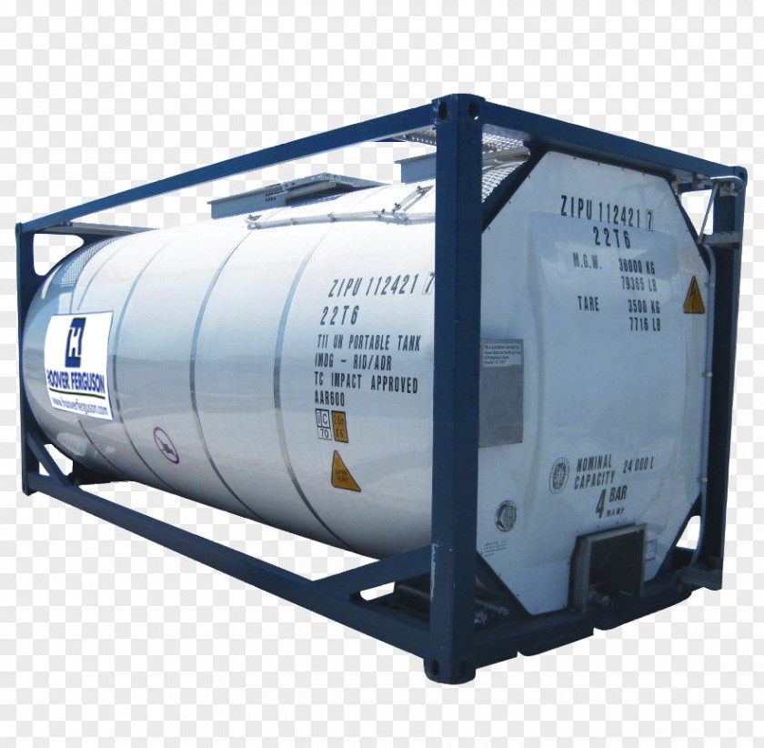 Gas Tank Container Intermodal Bulk Cargo Intermediate Transport PNG