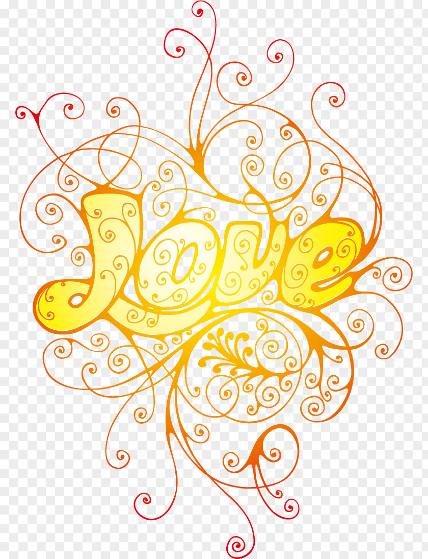 LOVE Word Art, Lace, Taobao Material, Shading, Creative Valentine's Day Love Illustration PNG