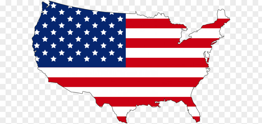 Watercolor Poster Flag Of The United States Map PNG