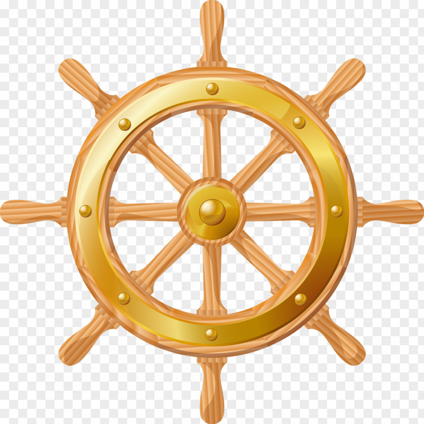 Binocular Rudder Boat Ship's Wheel Steering PNG