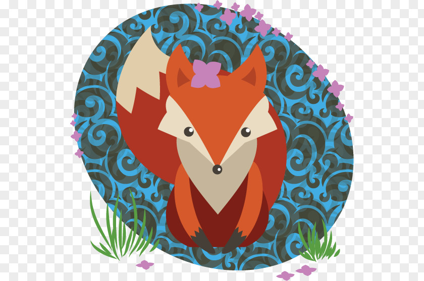 Fox Illustration Canidae Notebook Kingdom Poop Series: Journal/Diary/Notepad Blank Paper 100 Pages 5x8 Composition Book Flag Pattern Black Background PNG