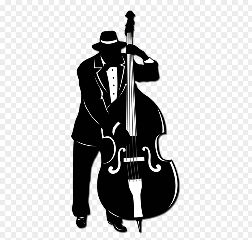 Jazz Trio Band Music Double Bass PNG trio band bass, Silhouette clipart PNG