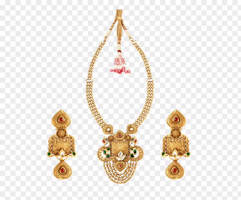 Necklace Earring Jewellery Kundan Tanishq PNG