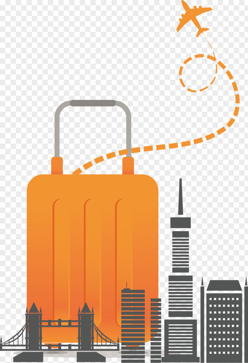 Suitcase Travel Background Vector Material Hotel Tourism PNG