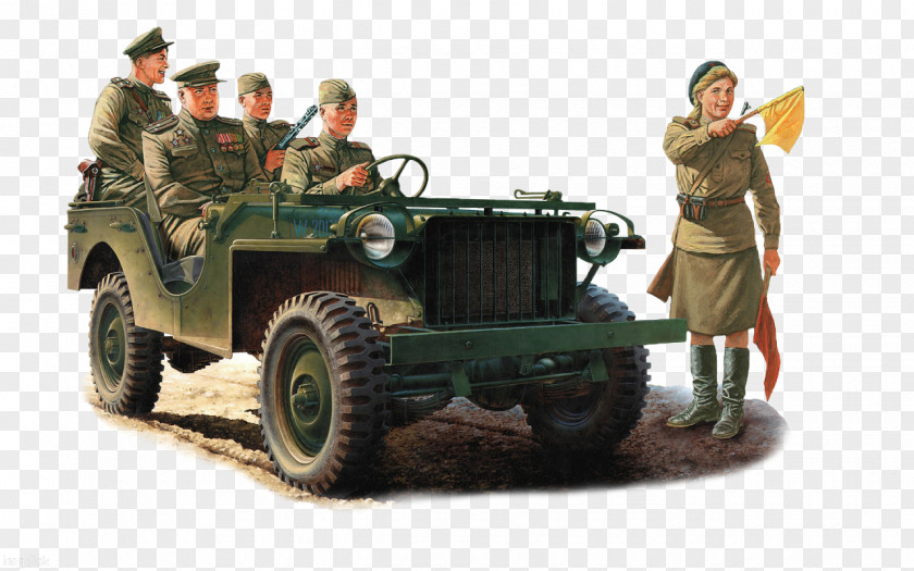 Stalin Jeep AIL M325 Command Car Willys MB Vehicle PNG