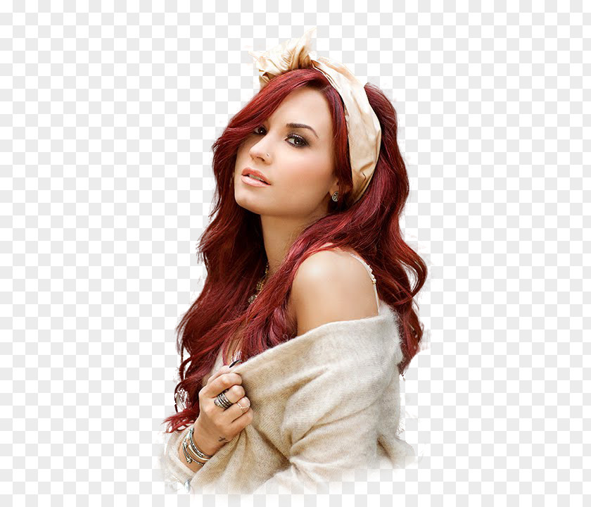 Demi Lovato Red Hair Human Color Auburn PNG