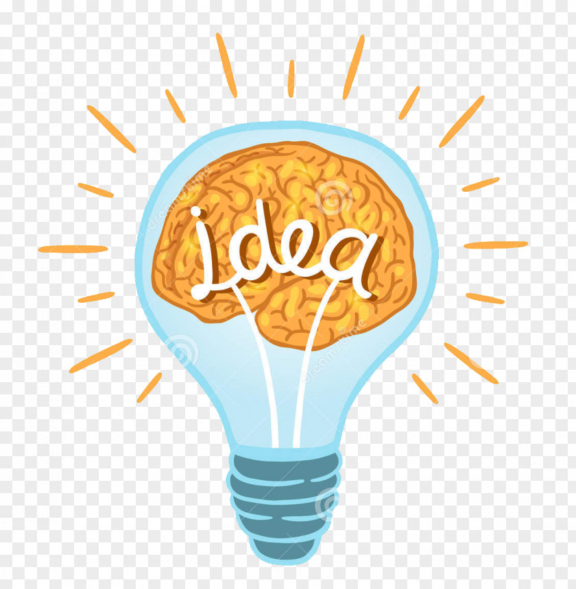Innovation Incandescent Light Bulb Brain Clip Art PNG